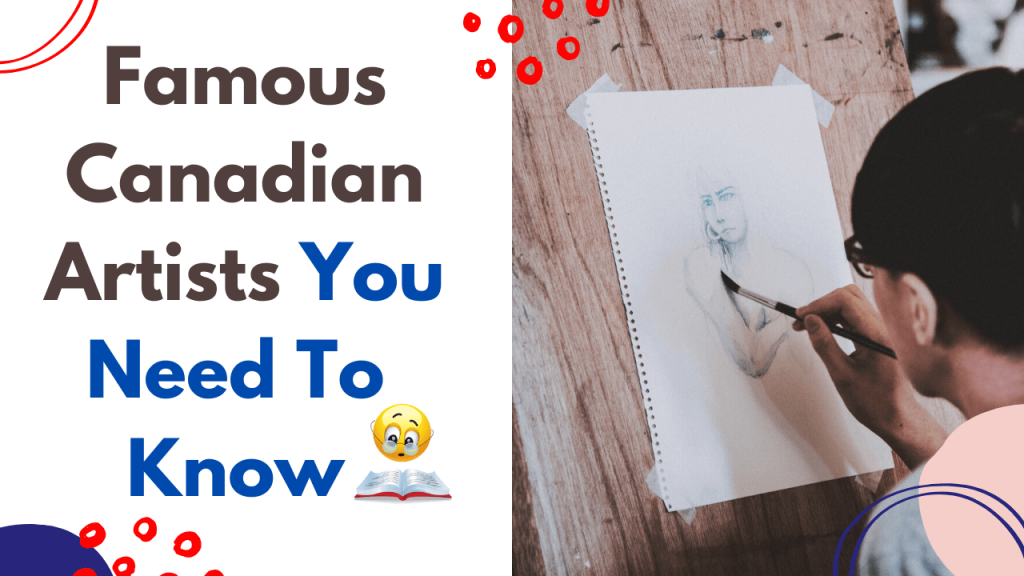 canadian artist painting woman portrait on canvas