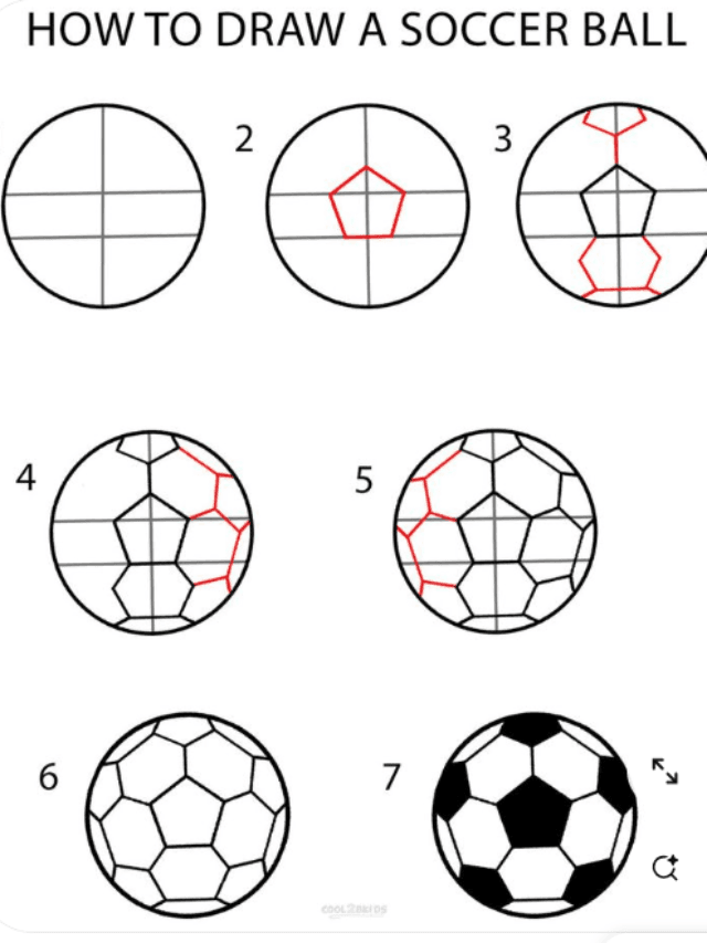 learn soccer ball drawing